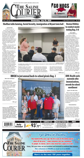 Cover of The Saline Courier