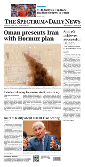 Cover of The Spectrum & Daily News