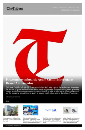 Cover of Tribune India - Compiled Edition