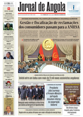 Cover of Jornal de Angola