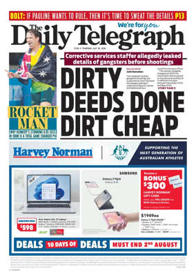 Cover of The Daily Telegraph (Sydney)
