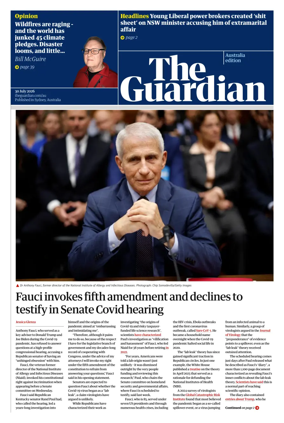 Cover of The Guardian Australia