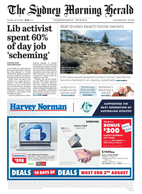 Cover of The Sydney Morning Herald