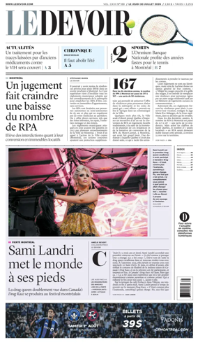 Cover of Le Devoir
