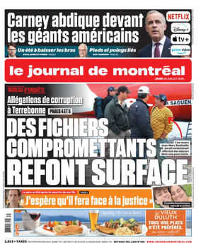 Cover of Le Journal de Montreal