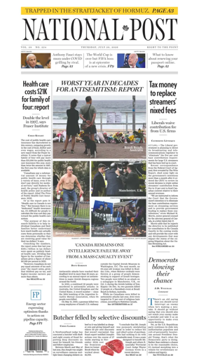 Cover of National Post - (National Edition)