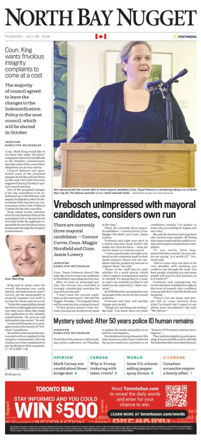 Cover of North Bay Nugget