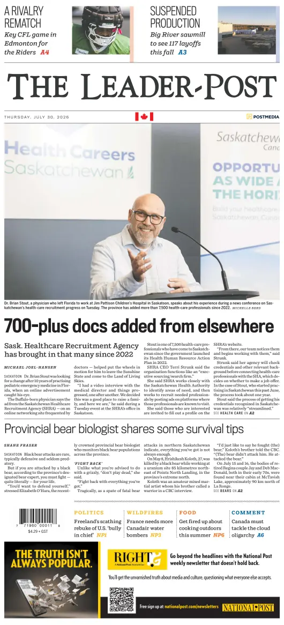 Cover of Regina Leader-Post