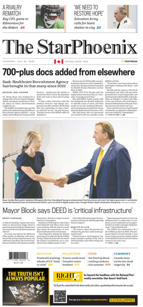 Cover of Saskatoon StarPhoenix