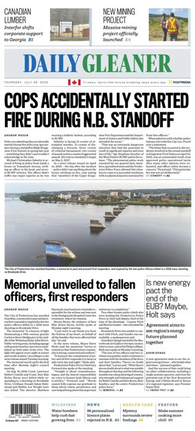 Cover of The Daily Gleaner