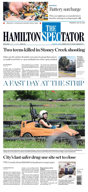 Cover of The Hamilton Spectator