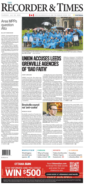 Cover of The Recorder & Times (Brockville)