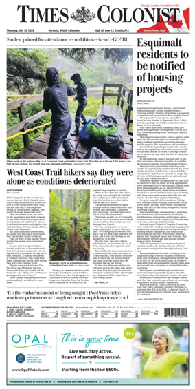 Cover of Times Colonist