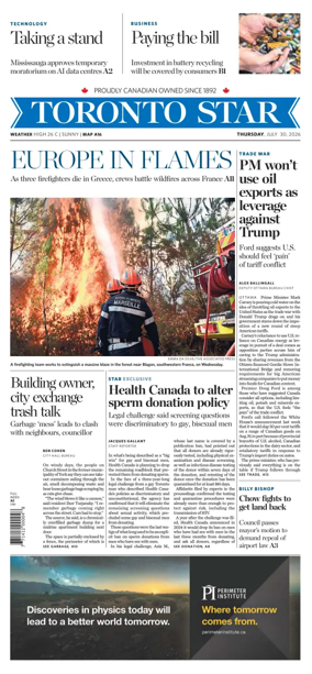 Cover of Toronto Star