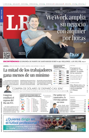 Cover of La Republica (Colombia)