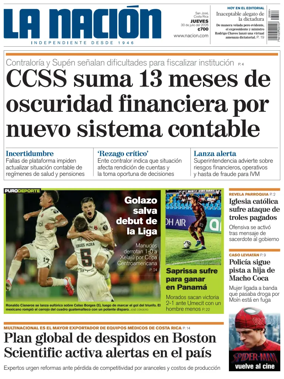 Cover of La Nacion (Costa Rica)