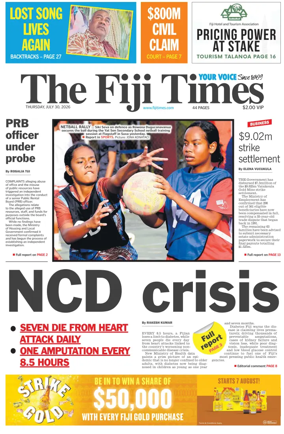 Cover of The Fiji Times