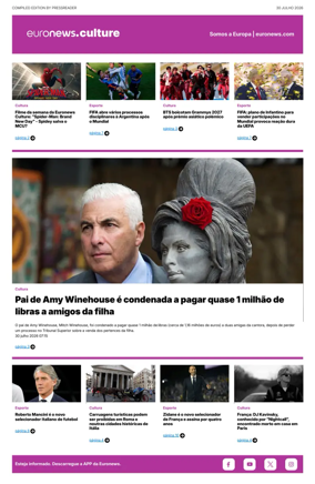 Cover of Euronews Culture and Sport (Portuguese)