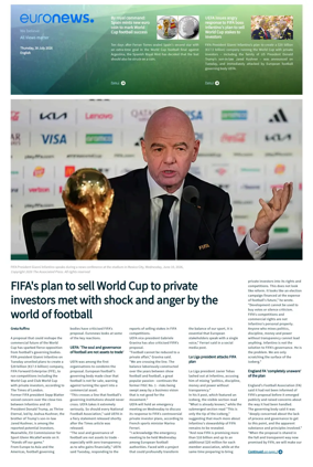 Cover of Euronews World Cup