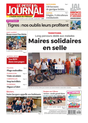 Cover of Le Petit Journal - L'hebdo local de l'Herault