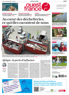 Cover of Ouest France (Auray)