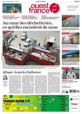 Cover of Ouest France (Cholet)