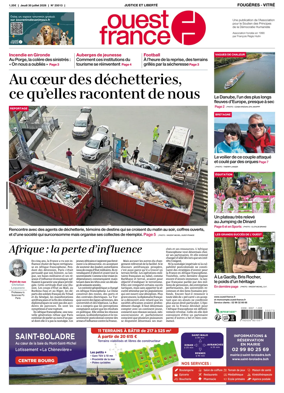 Cover of Ouest-France (Fougeres Vitre)