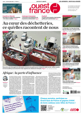 Cover of Ouest France (Les Herbiers / Montaigu)