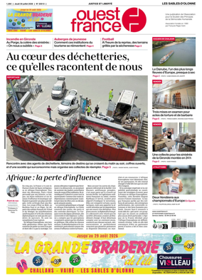 Cover of Ouest France (Les Sables-d'Olonne)