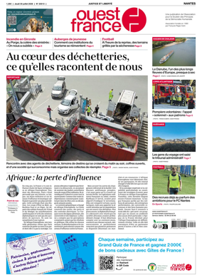 Cover of Ouest France (Nantes)
