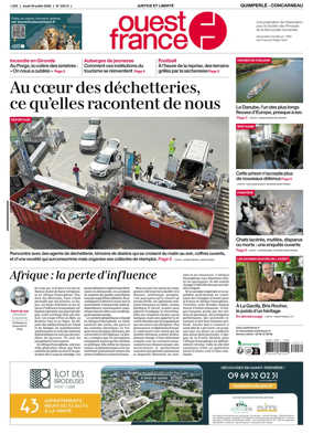 Cover of Ouest-France (Quimperle Concarneau)