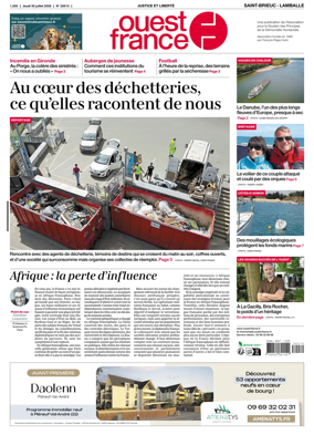 Cover of Ouest-France (Saint-Brieuc Lamballe)