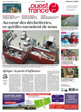 Cover of Ouest France (Saint-Malo)