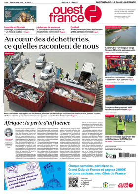 Cover of Ouest France (Saint-Nazaire La Baule Guerande)