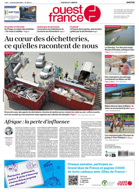 Cover of Ouest France (Sarthe)