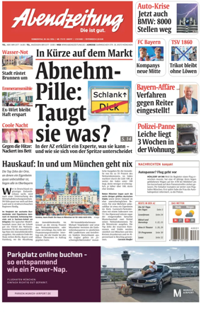 Cover of Abendzeitung Munchen