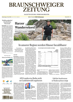 Cover of Braunschweiger Zeitung (Peine)