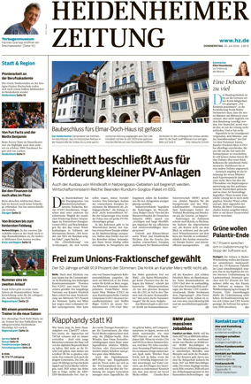 Cover of Heidenheimer Zeitung