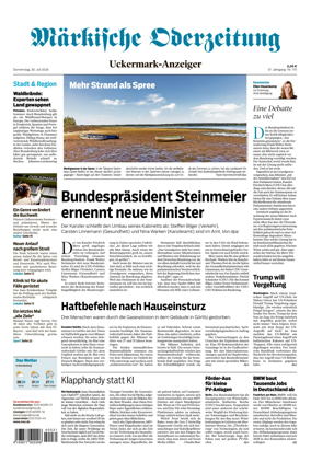 Cover of Markische Oderzeitung Uckermarkanzeiger