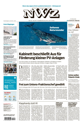 Cover of NWZ – Neue Wurttembergische Zeitung