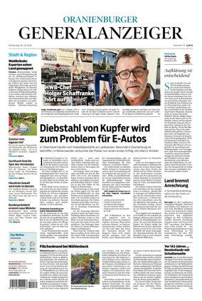 Cover of Oranienburger Generalanzeiger