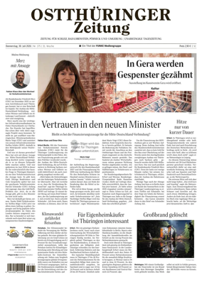 Cover of Ostthuringer Zeitung (Posneck)
