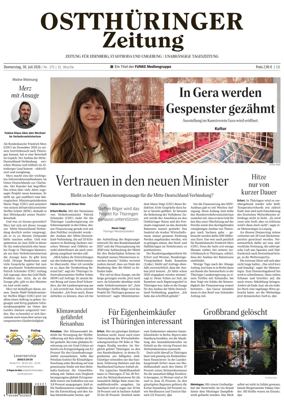 Cover of Ostthuringer Zeitung (Saale-Holzland-Kreis)
