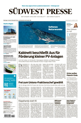 Cover of Sudwest Presse - Metzinger Uracher Volksblatt - Der Ermstalbote