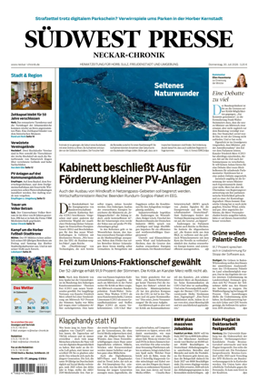 Cover of SUDWEST PRESSE - Neckar-Chronik
