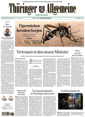 Cover of Thuringer Allgemeine (Weimar)