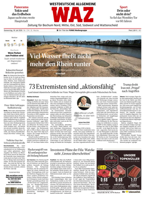 Cover of Westdeutsche Allgemeine Zeitung (Bochum)