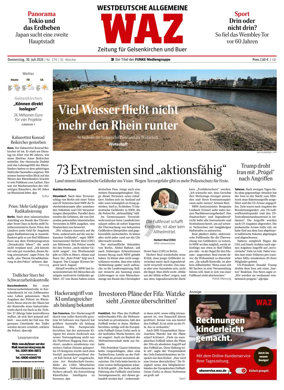 Cover of Westdeutsche Allgemeine Zeitung (Gelsenkirchen)