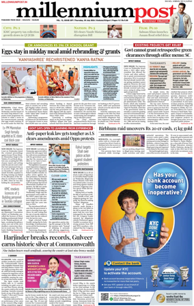 Cover of Millennium Post (Kolkata)