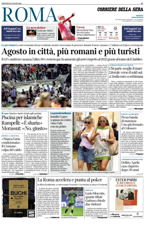 Cover of Corriere della Sera (Roma)